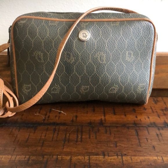 Dior Green and Tan Crossbody Bag - Picture 1 of 9